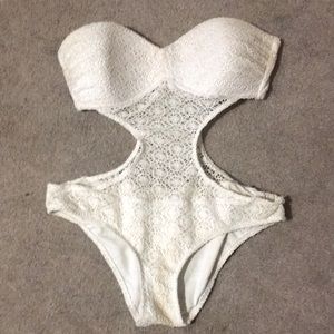 Off White crochet/lace cut out sexy swimsuit